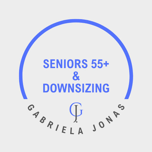 Gabriela Jonas Seniors 55+ and Downsizing Real Estate Logo Gabriela Jonas Real Estate logo for Seniors 55+ and Downsizing services